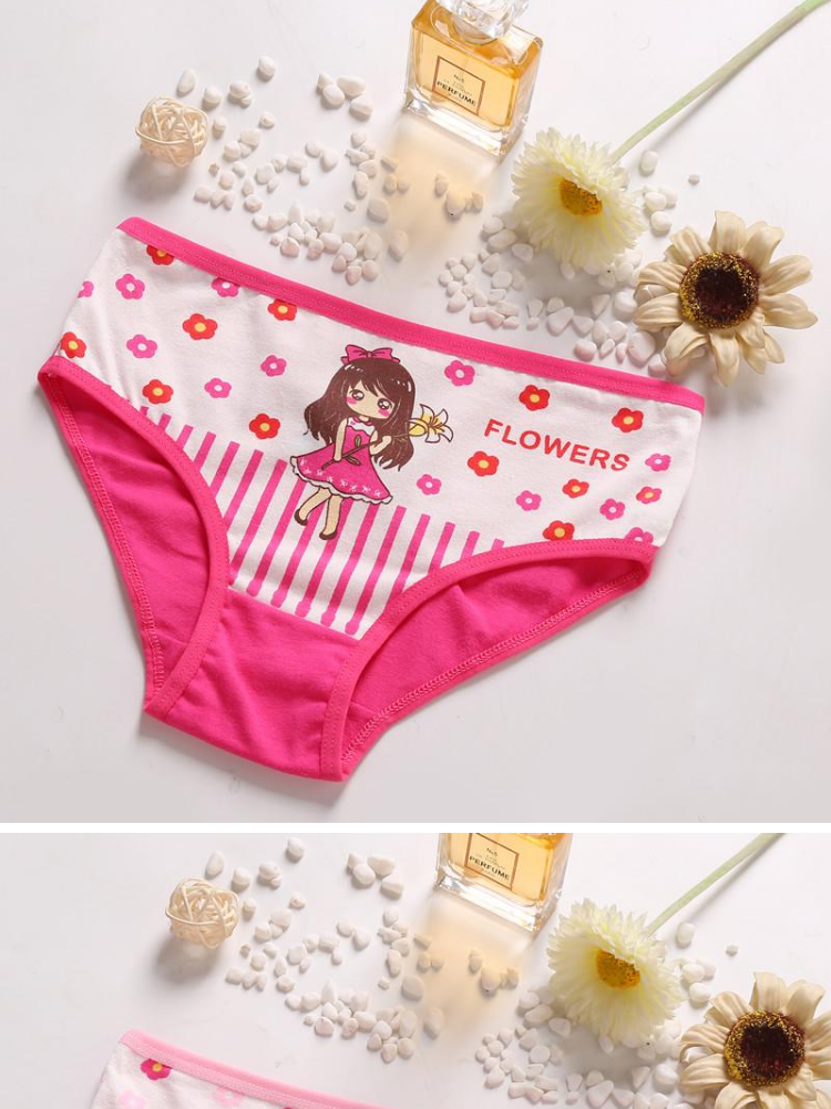 SMY 4 Pcs/Lot Cartoon Panties For Girls Cotton Soft Children