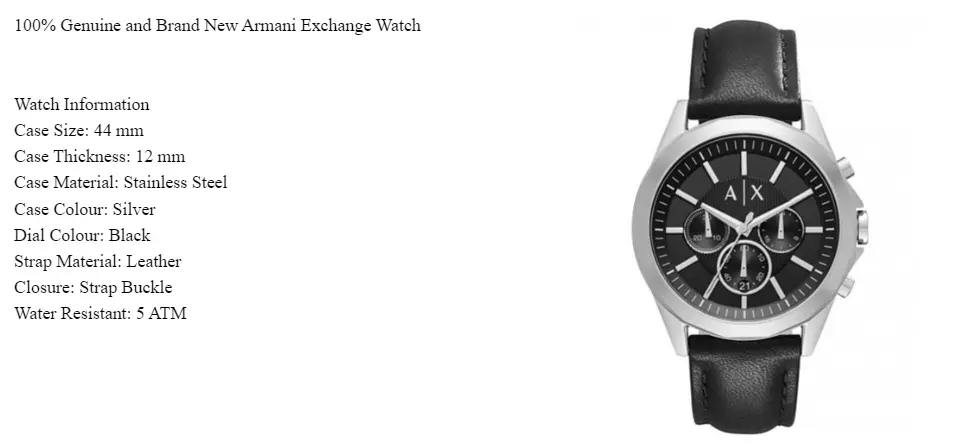 armani exchange ax2604
