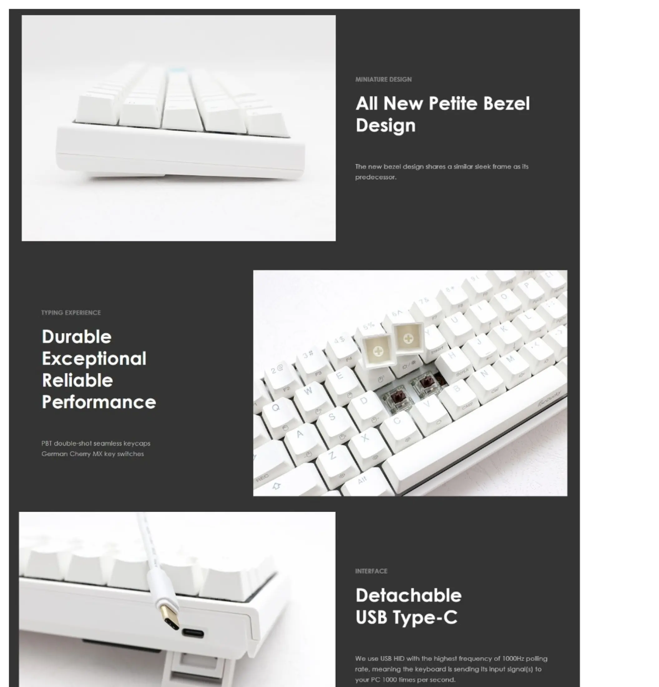 Ducky One 2 Mini Rgb White Edition Mechanical Keyboard Cherry Kailh Switches No Firmware Update Required Random Colored Additional Keycaps Lazada Singapore