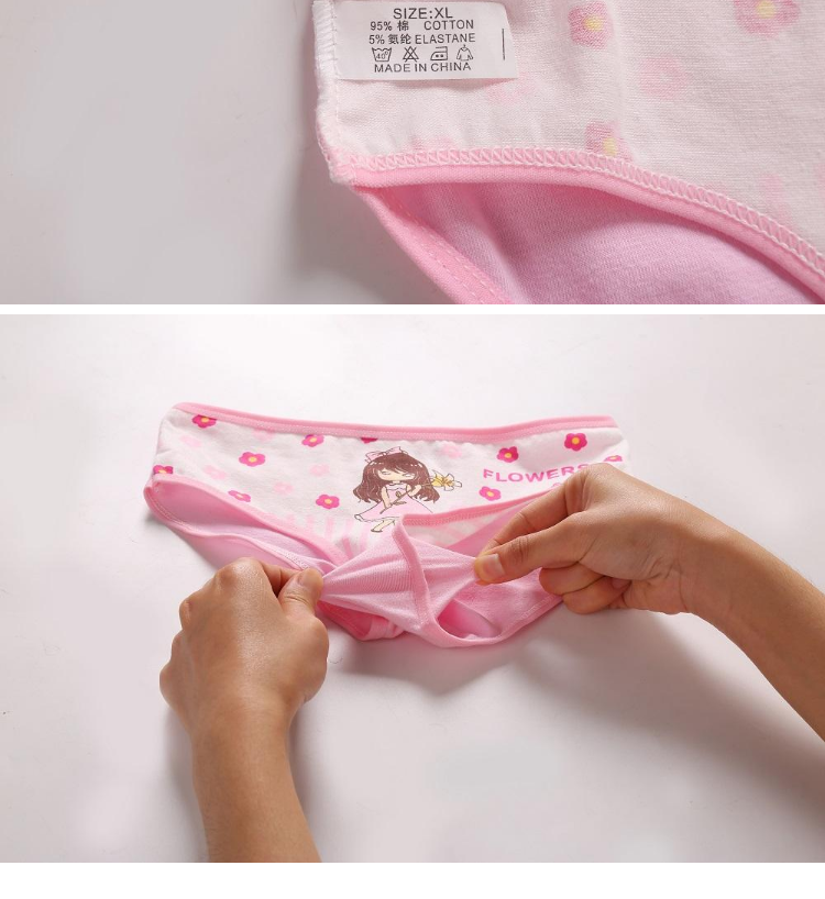 SMY 4 PCS/lot Girls Panties Comfortable Cute Briefs Child Underwear Baby  Girl Cotton Sweet Design Panties For Children 2-12Y