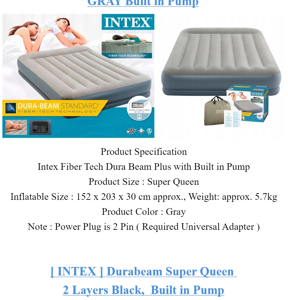 intex dura beam plus pump