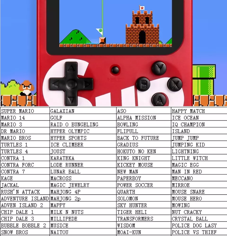 sup console game list