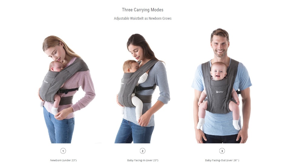 Ergobaby Embrace Cozy Newborn Carrier (Pure Black)