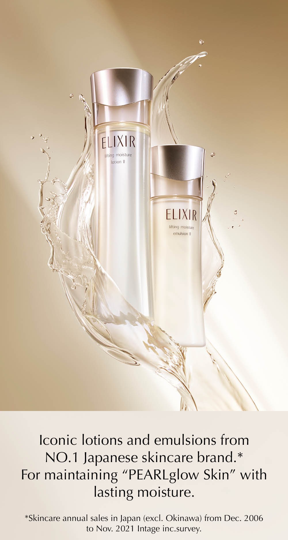 ELIXIR BRIGHTENING MOISTURE LOTION 3本セット Elixir Brightening Moisture Emulsion II 130ML (Expiry: Mar 2027