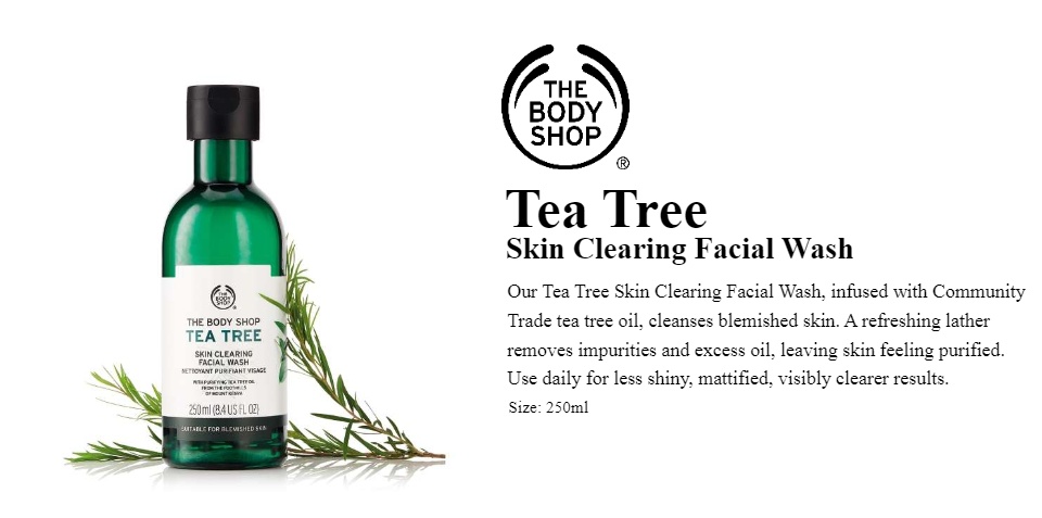 tea tree skin clearing facial wash 250ml