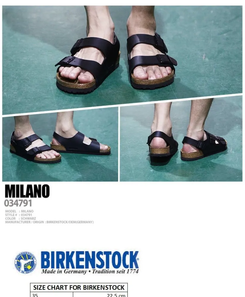 Mens Birkenstocks Milano Black Birko 