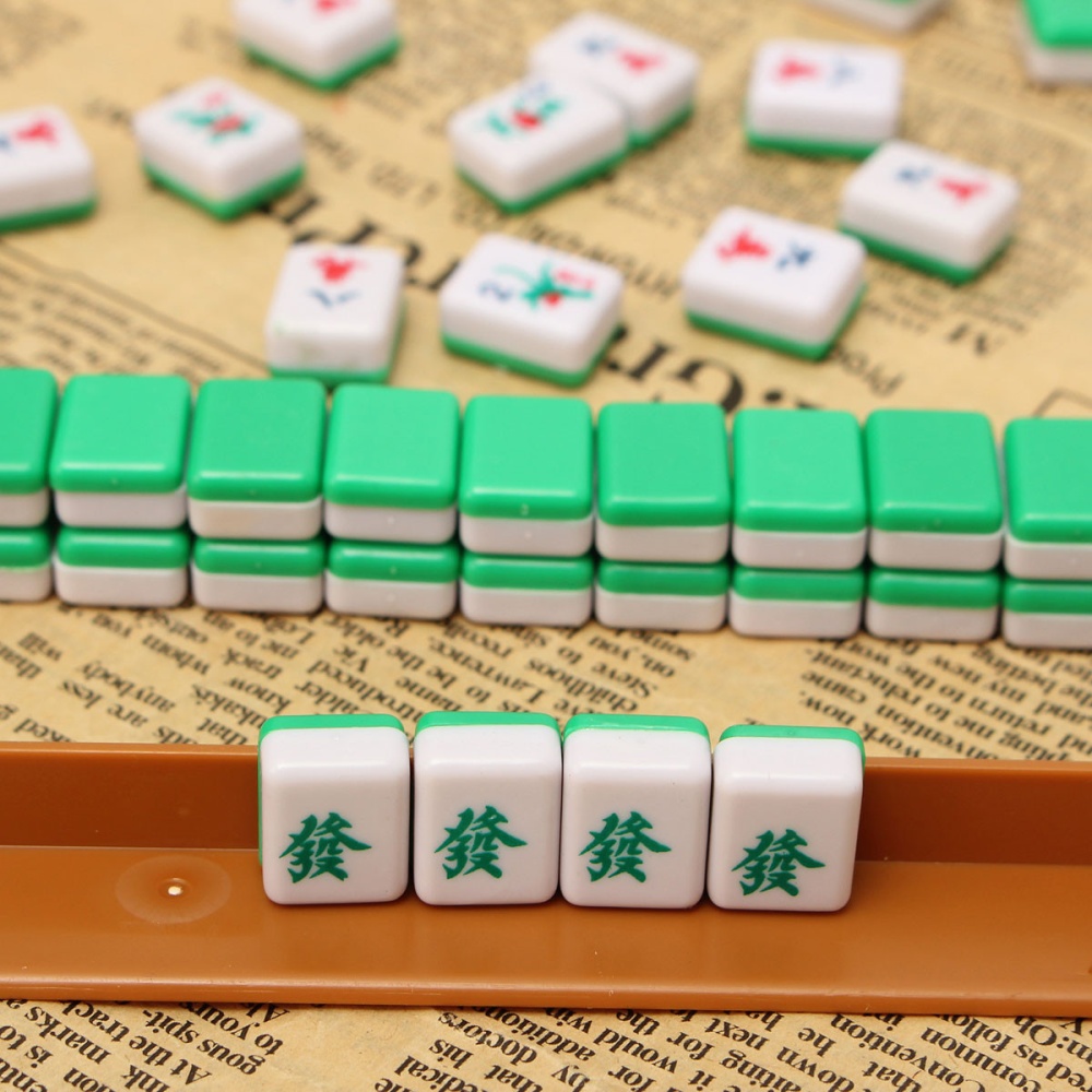 Puz Mini 144 Mahjong Tile Set Chinese Traditional Game Travel Outdoor Play Intl