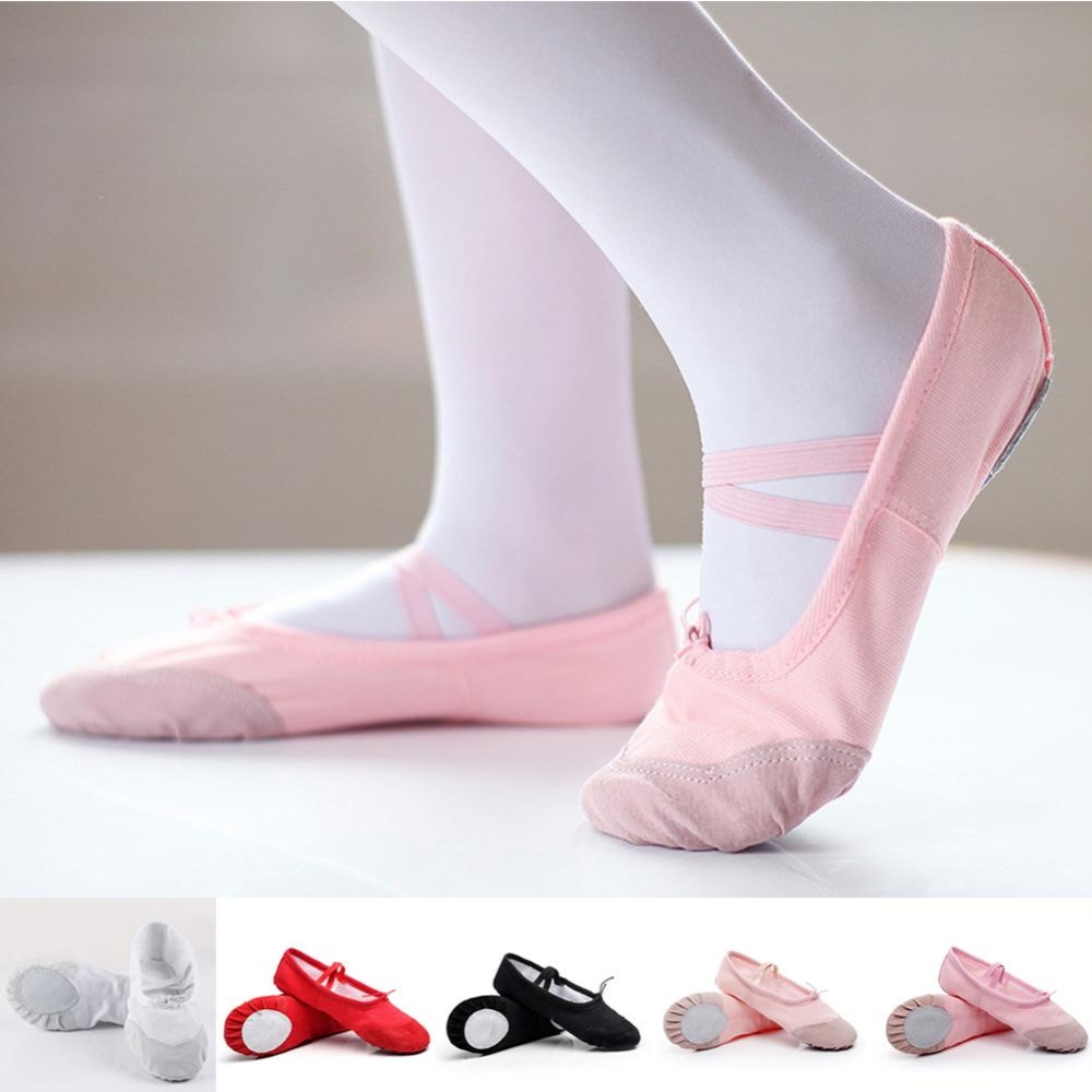 2 pairs Kids Adult Ballet Dance Yoga Gymnastics Canvas Slipper Gymnastics Shoes